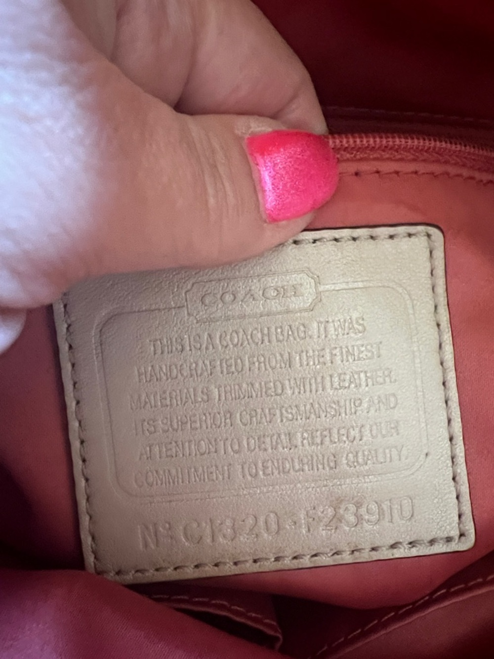 Coach Multicolor Circle Print Satchel - Red, Navy, Light Blue, Beige - Picture 7 of 14